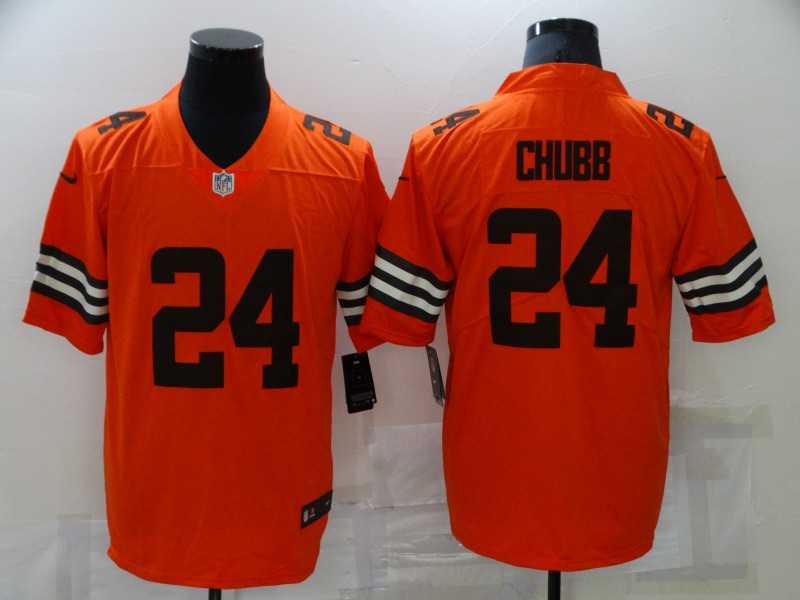 Nike Browns 24 Nick Chubb Orange Inverted Legend Limited Jersey,We sell and wholesale Nike Browns 24 Nick Chubb Orange Inverted Legend Limited Jersey on line form chian!